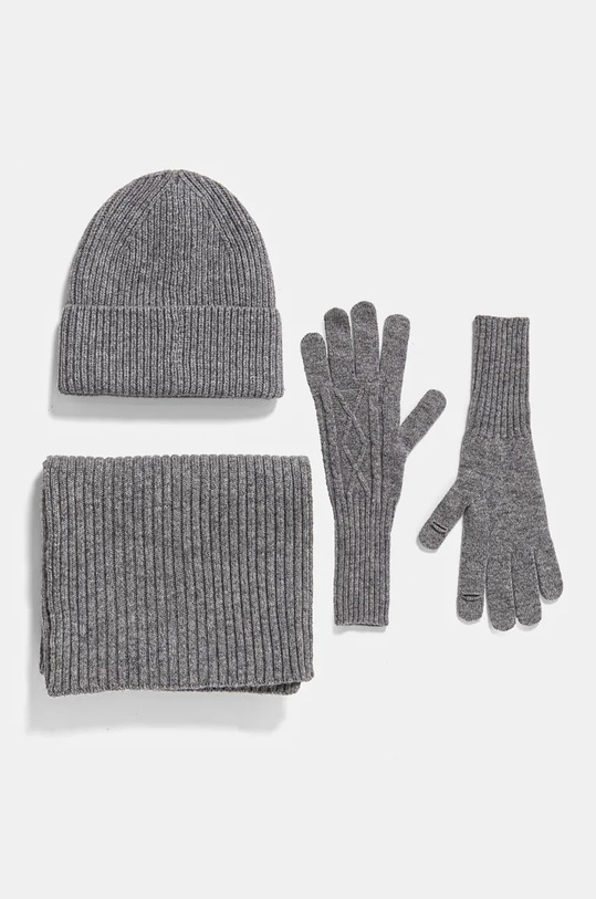 Answear.LAB komplet wełniany wełna szary 10011.cms