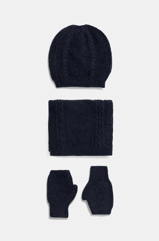 Answear Lab compleu din amestec de casmir uni bleumarin ASF960ABC.flk