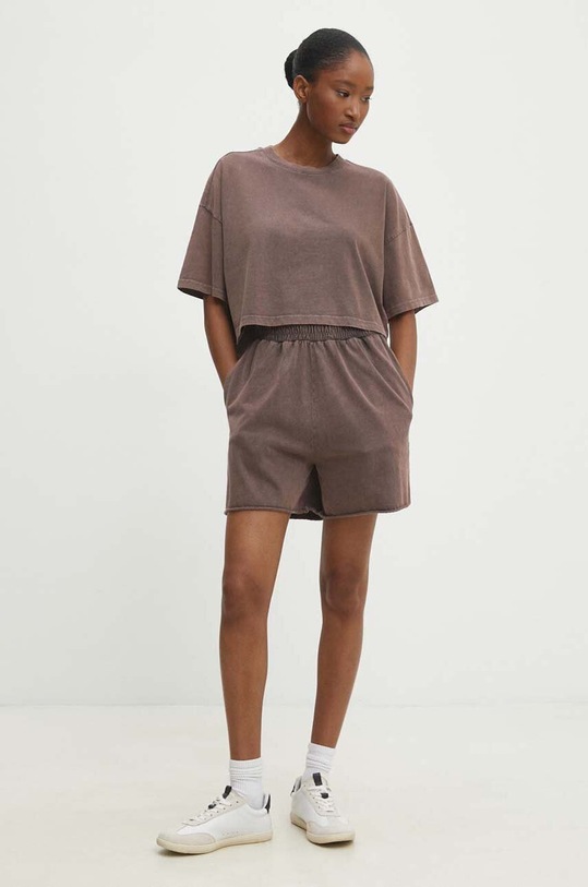 Answear Lab komplet bawełniany bawełna brązowy 0064.tjs