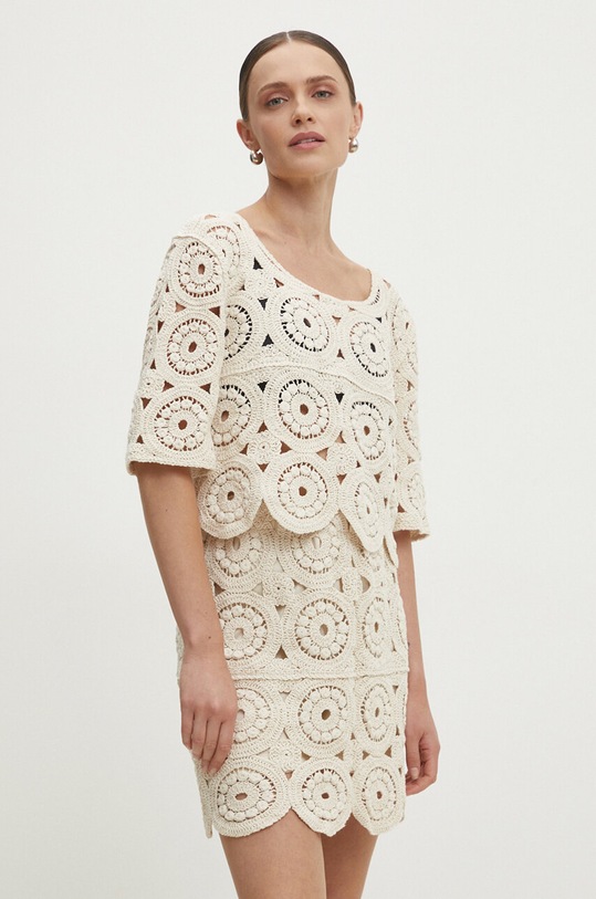 Answear.LAB komplet m58181a.wms beżowy WZ24