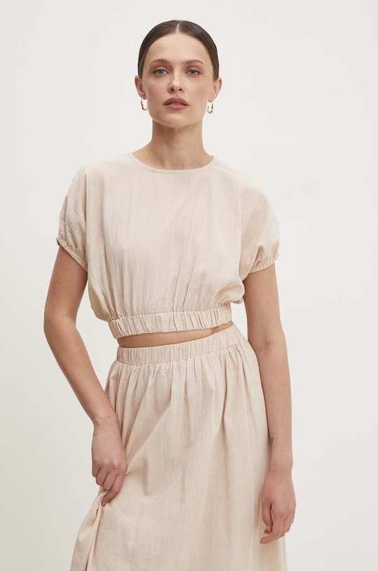 Odzież Answear Lab bluzka i spódnica 4666.4667.IKK beżowy
