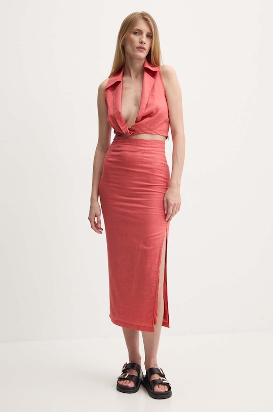 Комплект з льоном Answear.LAB тканина червоний 5069ab.IKK