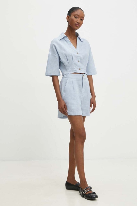 Answear Lab komplet lniany 4677.4678.IKK niebieski WZ24