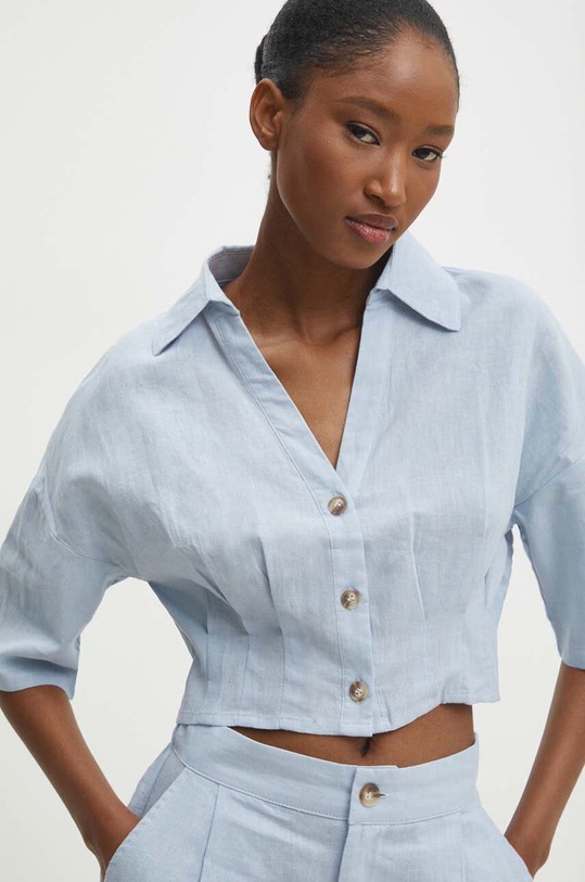 Answear Lab komplet lniany niebieski 4677.4678.IKK