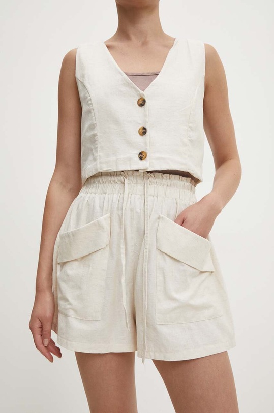 Answear Lab kamizelka i szorty SNG10.TMS biały