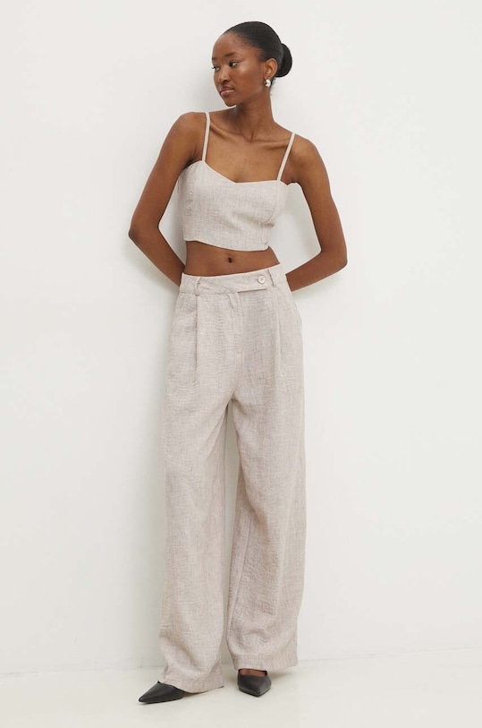 Answear.LAB komplet bawełniany tkanina beżowy SNG11.tms