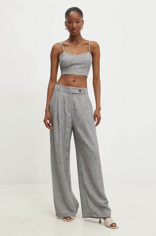 Answear.LAB komplet bawełniany tkanina szary SNG11.tms