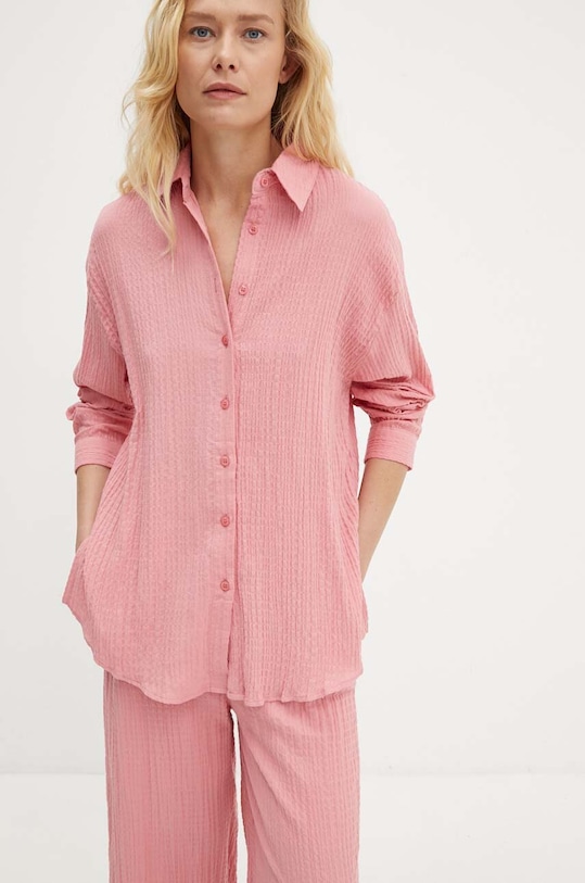 Odzież Answear Lab komplet z lnem SNG12.TMS różowy