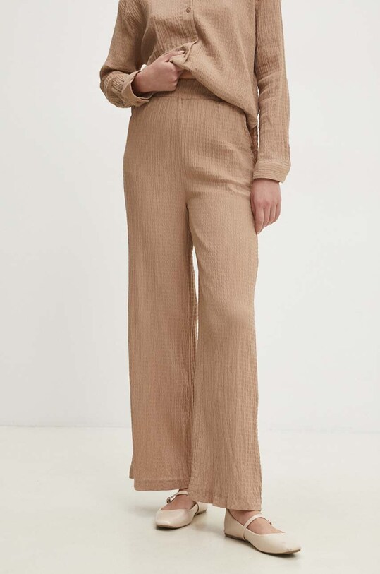 Answear Lab komplet z lnem beżowy SNG12.TMS