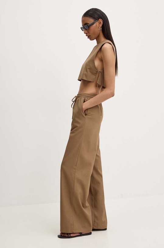 Laneni set Answear.LAB tkanina smeđa 1531.1532.FKK