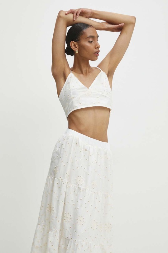 Odzież Answear Lab komplet - bluzka i spódnica 061.ims biały