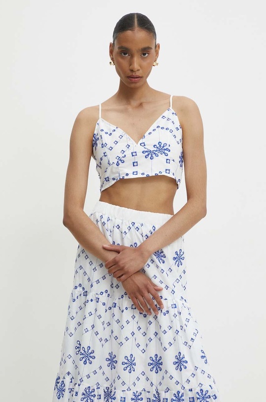 Odzież Answear Lab komplet - bluzka i spódnica 061.ims niebieski