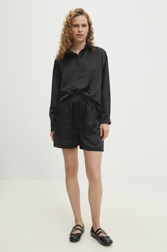 Answear Lab cămașă și pantaloni scurți 7009.TMS negru WZ24