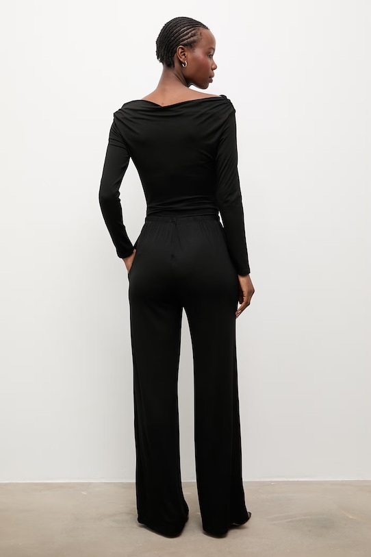 Answear Lab bluză și pantaloni negru c.58115.58116.fjs