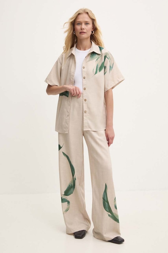 Answear Lab komplet tkanina zielony rm.431.rm.433.fjs