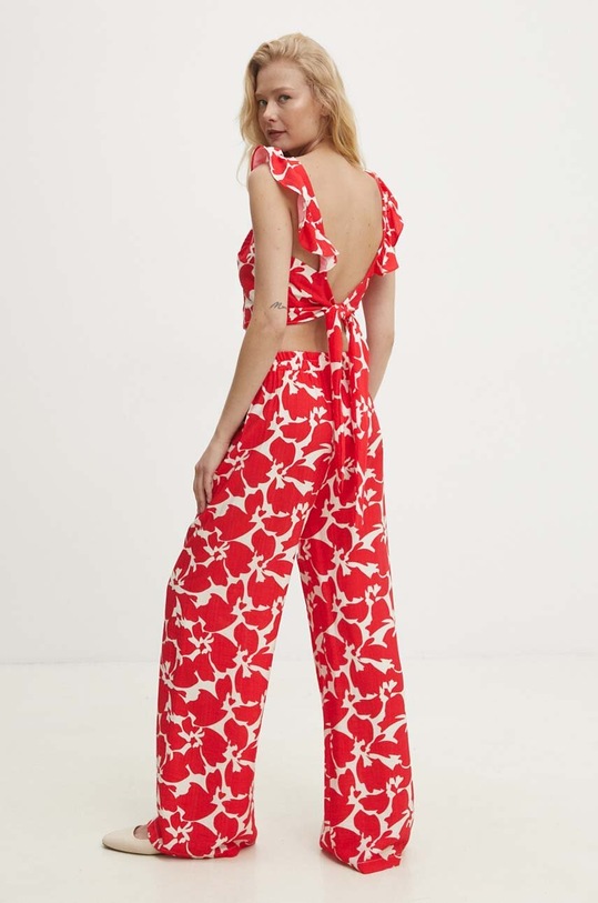 Μπλούζα και παντελόνι Answear.LAB ύφασμα κόκκινο v3543.fh