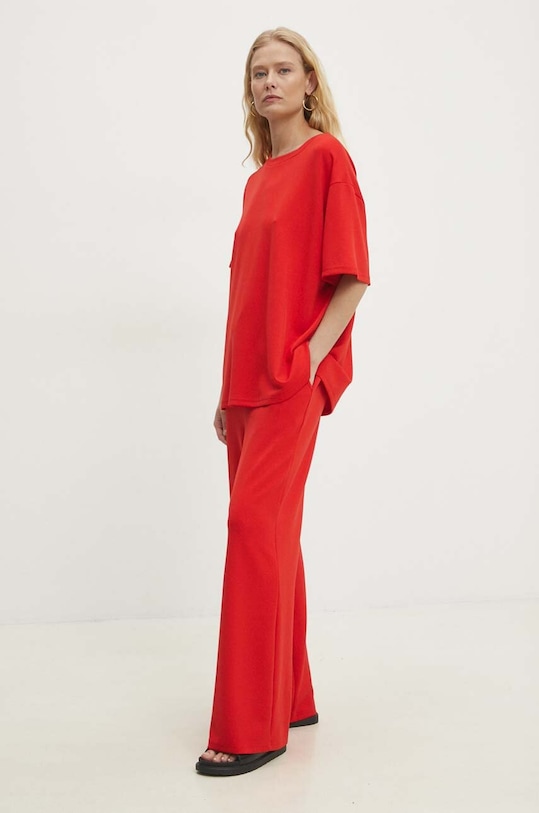 Answear Lab t-shirt i spodnie 01153.01155.fms czerwony WZ24