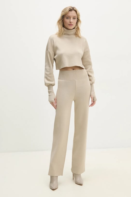 Sveter a nohavice Answear.LAB pletenina béžová w24W.LF.220327.tos