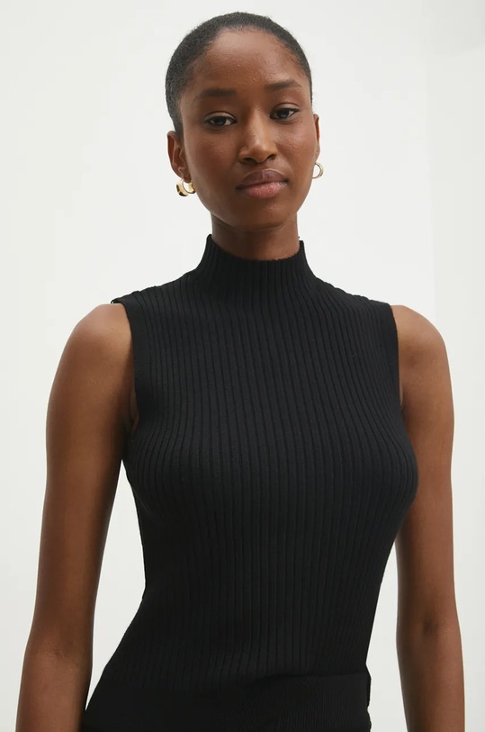 Answear.LAB spodnie, top i kardigan mc2402.FLK czarny WW25