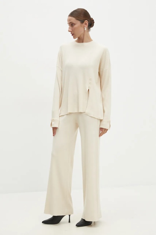 Answear Lab komplet dzianina beżowy 8023.HLK