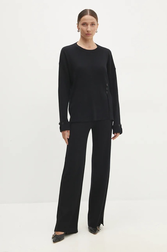 Answear Lab compleu tricotaj negru 8023.HLK