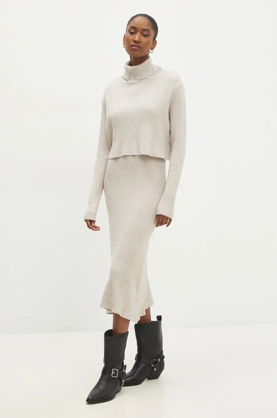 Сукня і светр Answear.LAB casual бежевий W0906AB.HLK