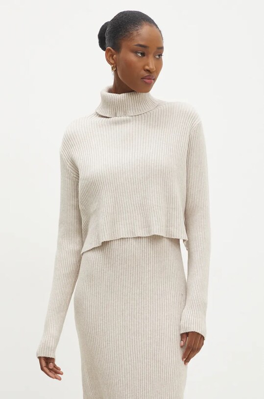 Одяг Сукня і светр Answear.LAB W0906AB.HLK бежевий