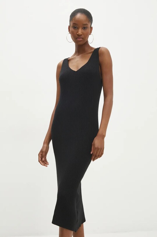 Answear Lab rochie și pulover W0906AB.HLK negru WZ24