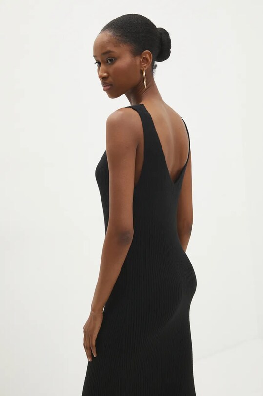 Answear Lab rochie și pulover W0906AB.HLK negru