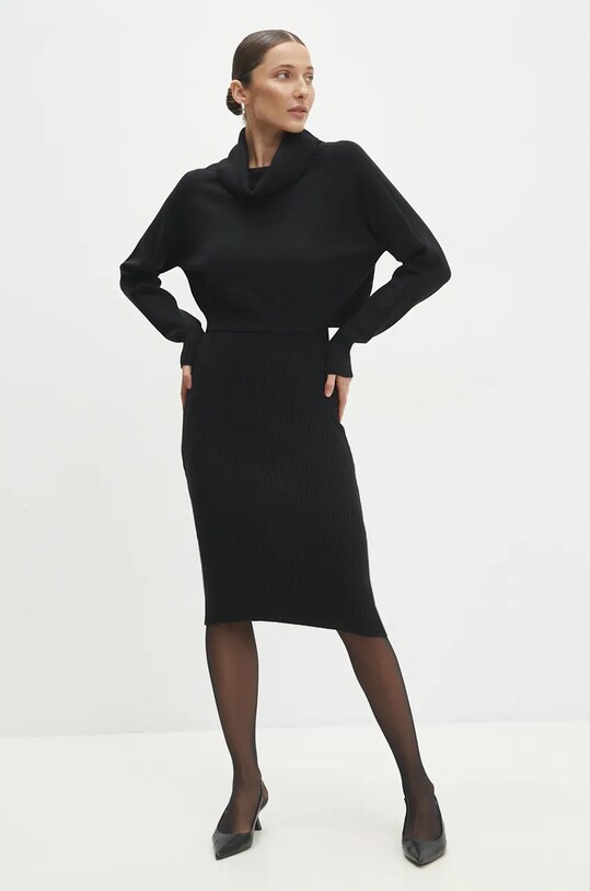 Платье и свитер Answear Lab casual чёрный W0926AB.HLK