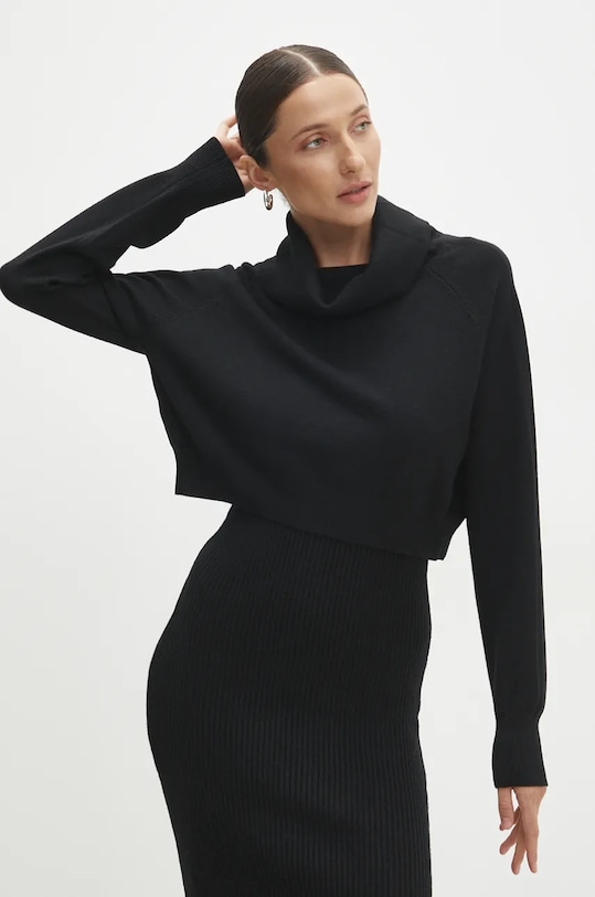 Šaty a svetr Answear.LAB W0926AB.HLK černá