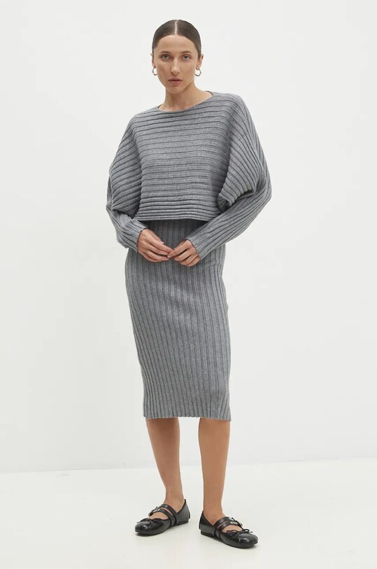 Одежда Платье и свитер Answear.LAB W2059AB.HLK серый