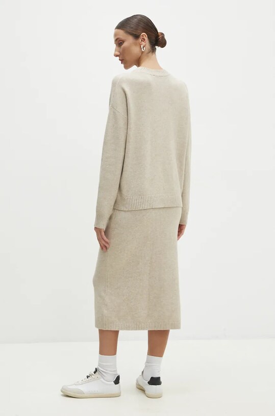 Answear.LAB sweter i spódnica N7193.HLK beżowy WZ24