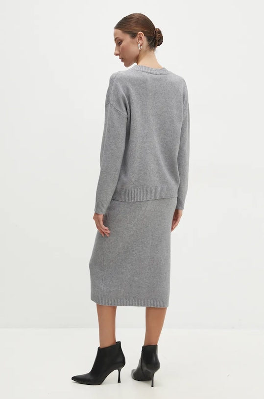Answear.LAB sweter i spódnica N7193.HLK szary WZ24