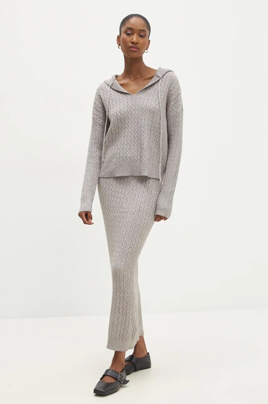 Светр та спідниця Answear.LAB трикотаж сірий W2011AB.HLK