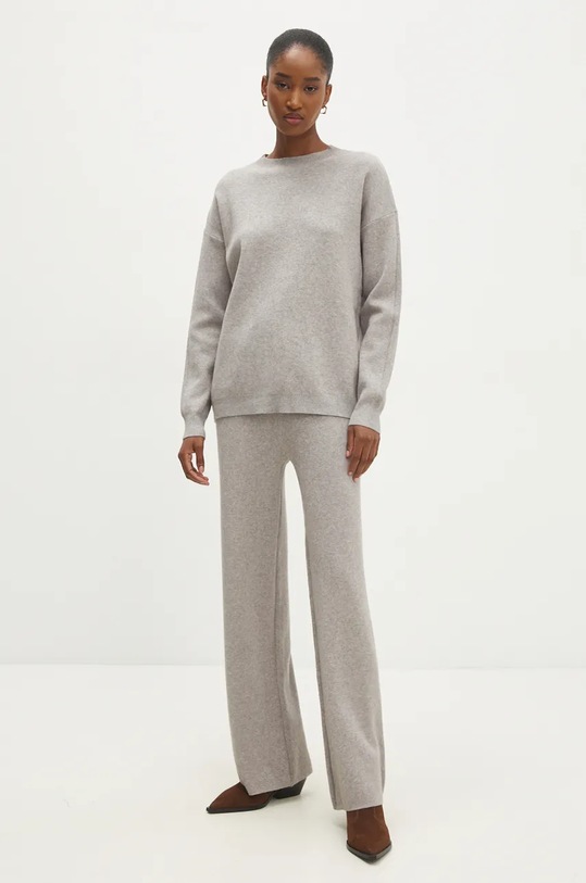 Answear Lab sweter i spodnie dzianina szary W2107AB.HLK