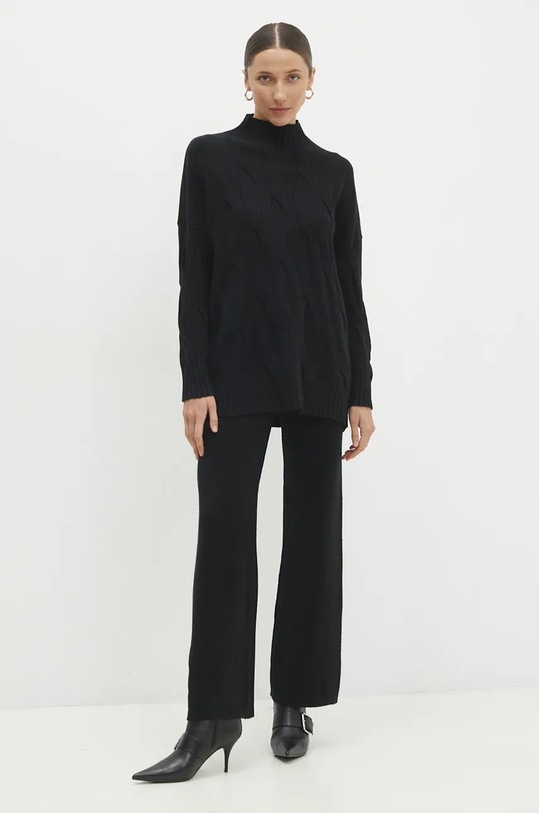 Souprava Answear.LAB pletenina černá W2027AB.HLK