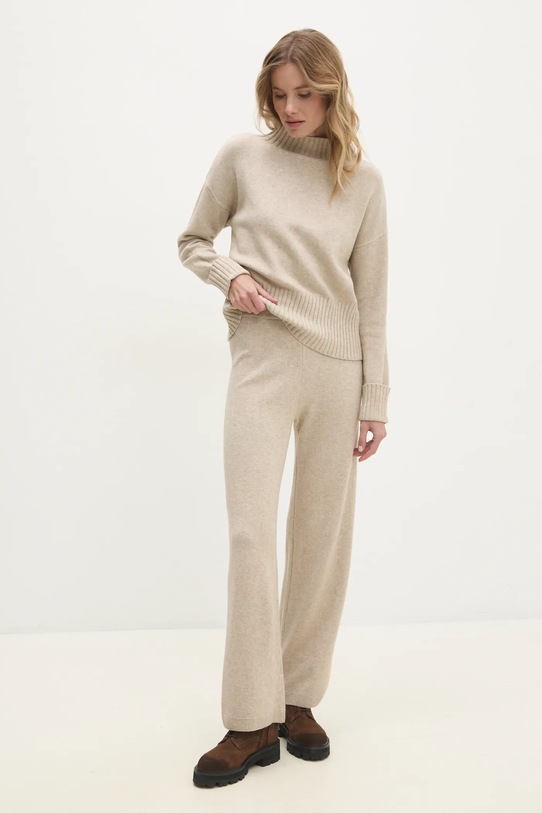 Answear Lab komplet dzianina beżowy n713637.IKK
