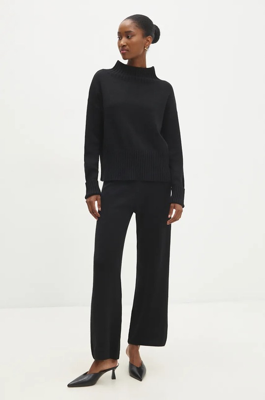Answear Lab komplet dzianina czarny n713637.IKK
