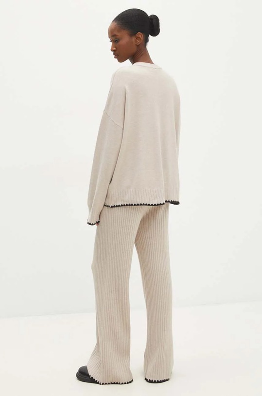 Answear Lab bluză și pantaloni bej 57148.IKK