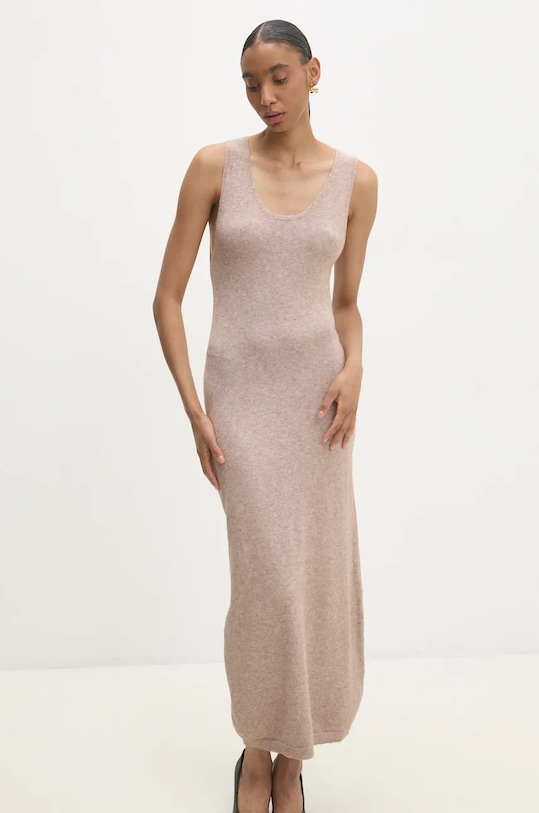 Answear Lab rochie și pulover m8561.FKK bej WZ24