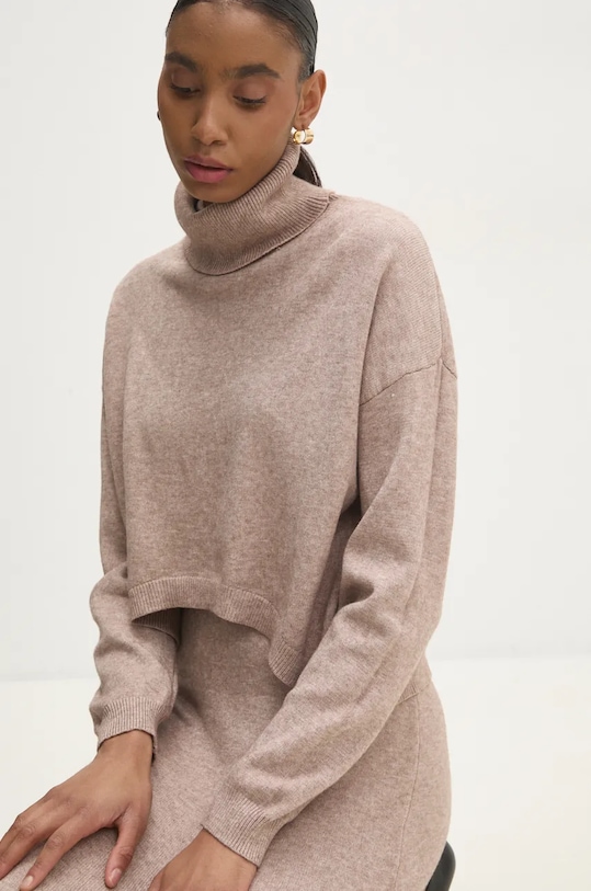 Answear Lab rochie și pulover bej m8561.FKK