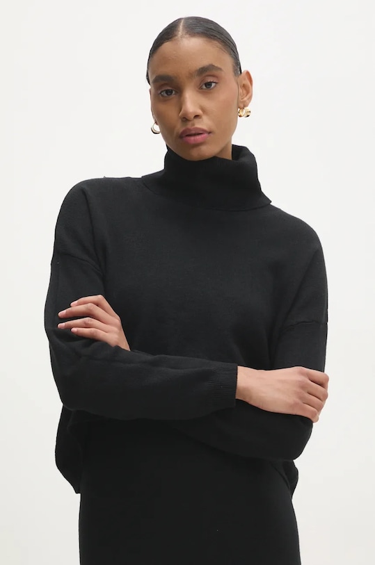 Îmbrăcăminte Answear Lab rochie și pulover m8561.FKK negru