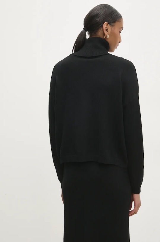 Answear Lab rochie și pulover m8561.FKK negru