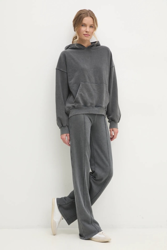 Bavlněná tepláková souprava Answear.LAB QU1.TLK šedá