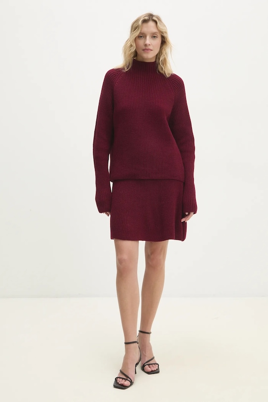 Súprava Answear.LAB pletenina burgundské sngsb.tos