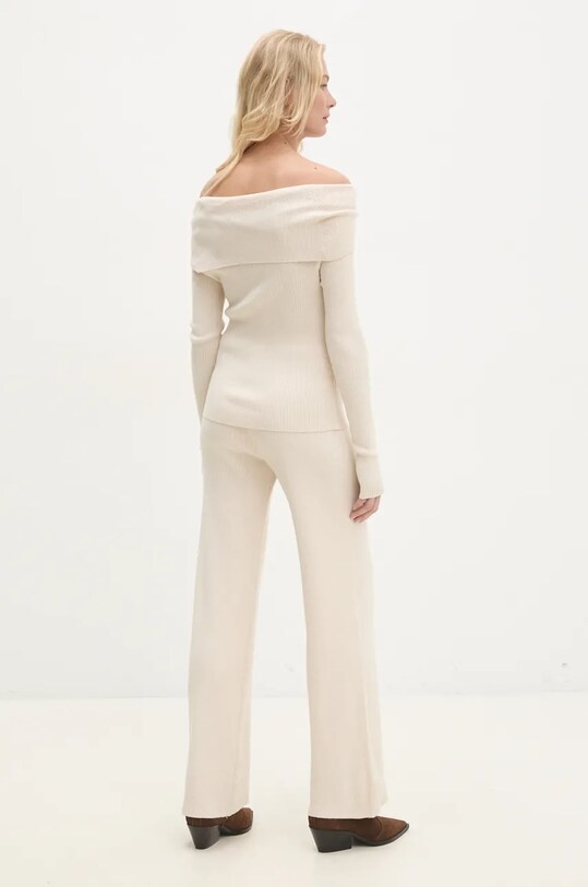 Answear.LAB komplet sweter i spodnie ms3160.ilk beżowy WZ24