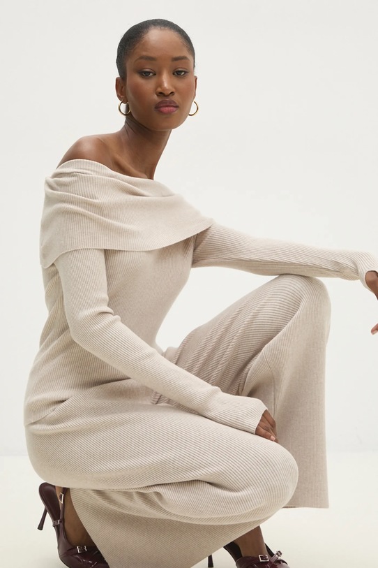 Komplet pulover i hlače Answear.LAB ms3160.ilk bež