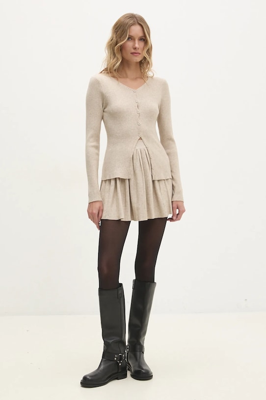 Komplet Answear.LAB pletivo bež A22634.hos