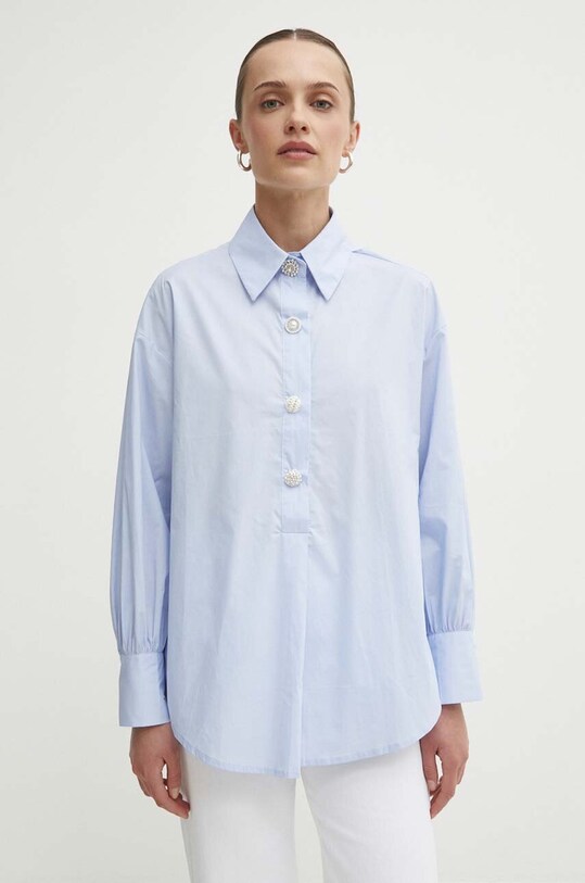 Bavlnená blúzka Answear.LAB modrá 3713.1HWK